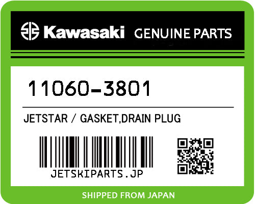 Kawasaki OEM GASKET,DRAIN PLUG New #11060-3801