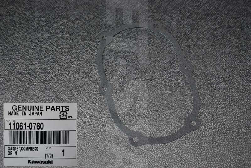 Kawasaki OEM GASKET,COMPRESSOR IN New #11061-0760