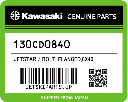 Kawasaki OEM BOLT-FLANGED,8X40 New