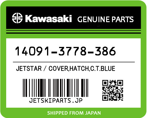 Kawasaki OEM COVER,HATCH,C.T.BLUE New #14091-3778-386