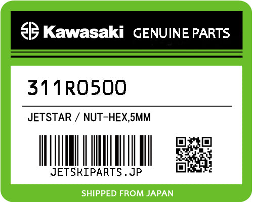 Kawasaki OEM NUT-HEX,5MM New #311R0500