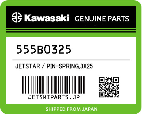 Kawasaki OEM PIN-SPRING,3X25 New #555B0325