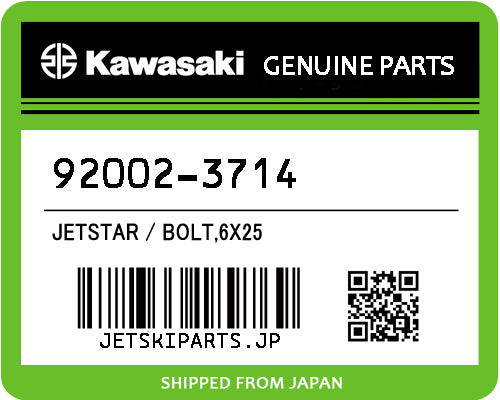 Kawasaki OEM BOLT,6X25 New #92002-3714