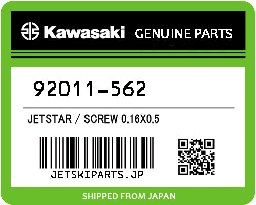 Kawasaki OEM SCREW 0.16X0.5 New #92011-562