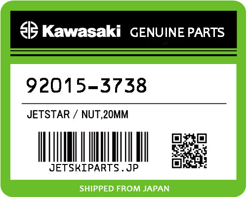 Kawasaki OEM NUT,20MM New #92015-3738