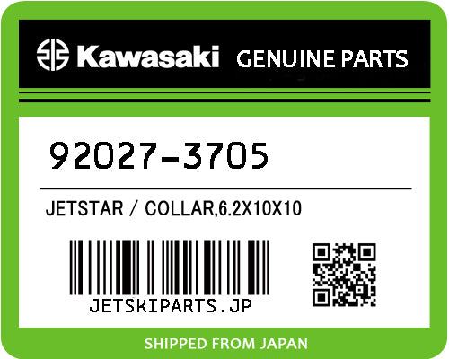 Kawasaki OEM COLLAR,6.2X10X10 New #92027-3705