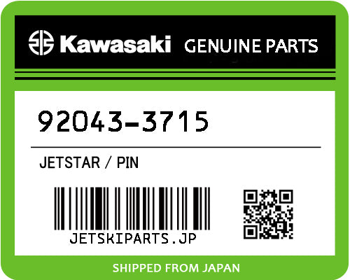 Kawasaki OEM PIN New #92043-3715