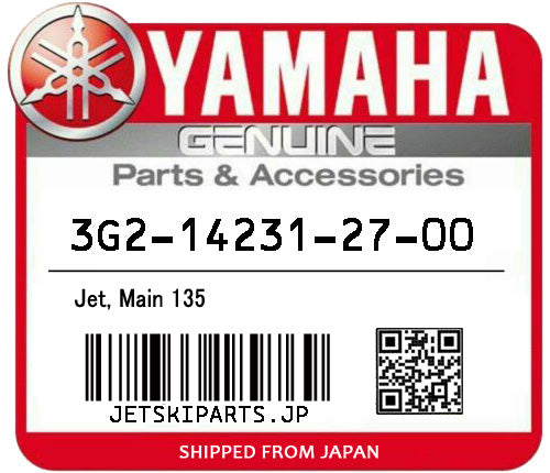 YAMAHA OEM JET, MAIN 135 New #256-14944-27-A1 #3G2-14231-27-00