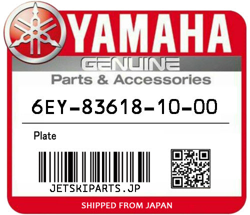 YAMAHA OEM PLATE New #6EY-83618-10-00