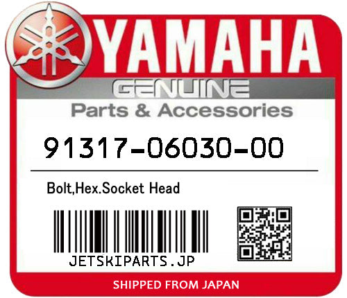 YAMAHA OEM BOLT,HEX.SOCKET HEAD New #91317-06030-00 #90110-06138-00