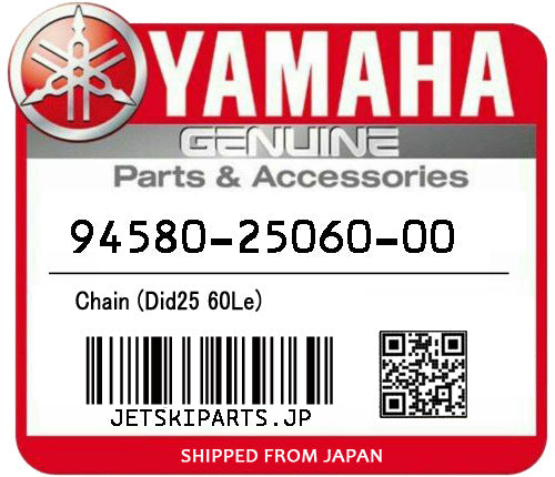 YAMAHA OEM CHAIN (DID25 60LE) New #94580-25060-00