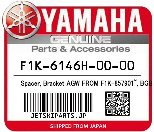 YAMAHA OEM SPACER, BRACKET AGW FROM F1K-857901~, BGB FROM F1K-858001~ New #F1K-6146H-00-00