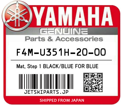 YAMAHA OEM MAT, STEP 1 BLACK/BLUE FOR BLUE New #F4M-U351H-20-00