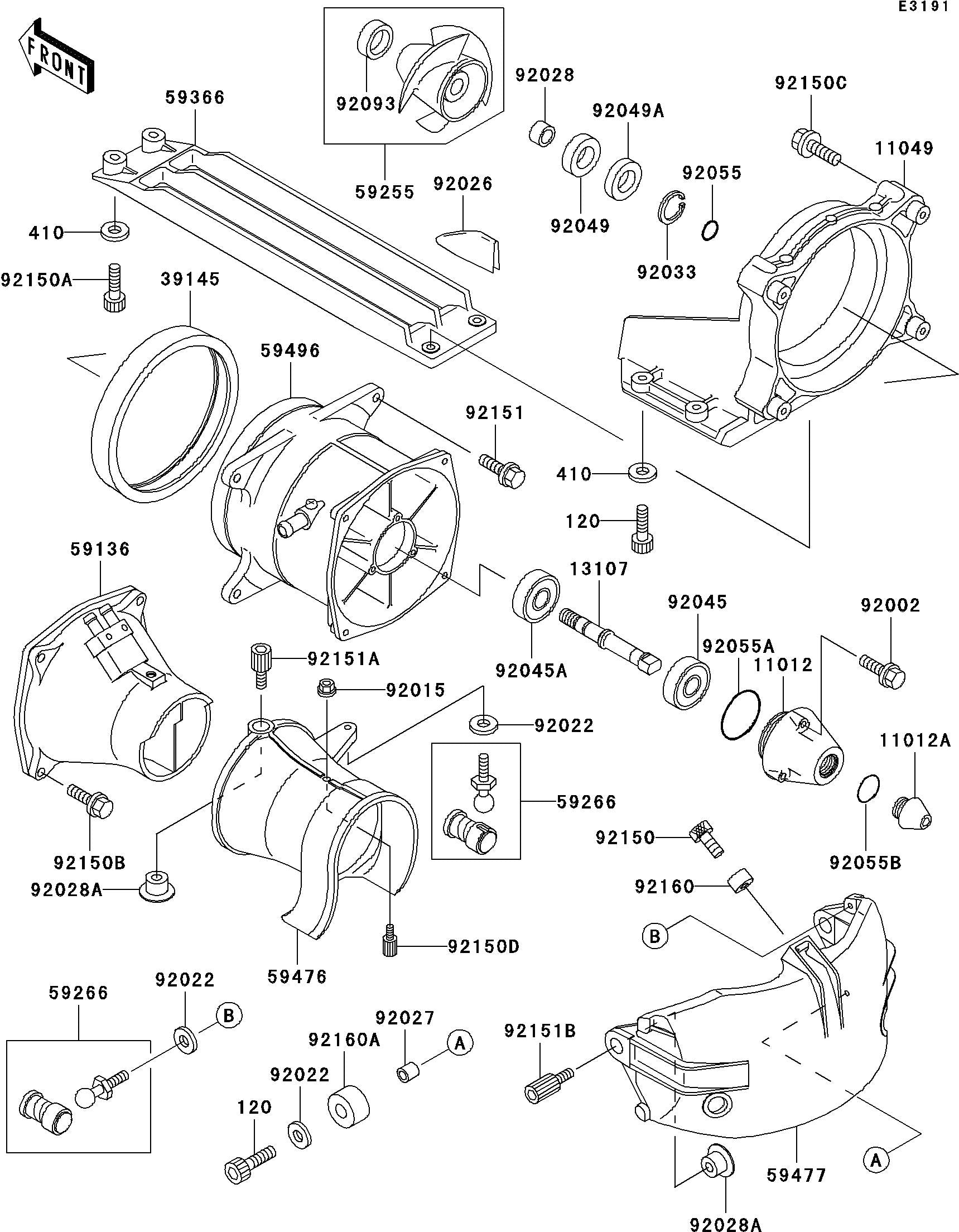 Used 59496-3718 VANE-GUIDE [K3205-14]