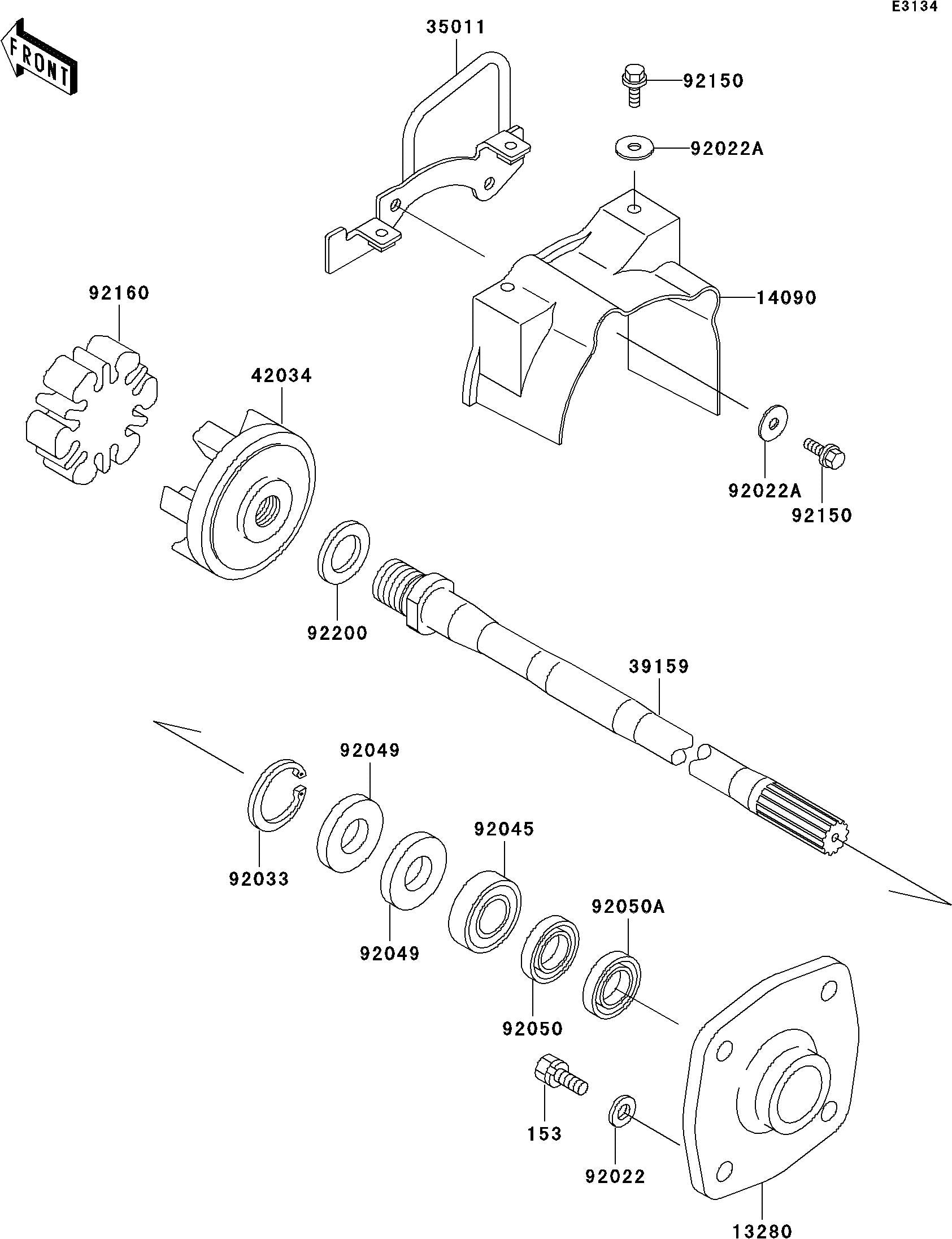 Used 92160-3883 DAMPER,COUPLING [K0219-08]