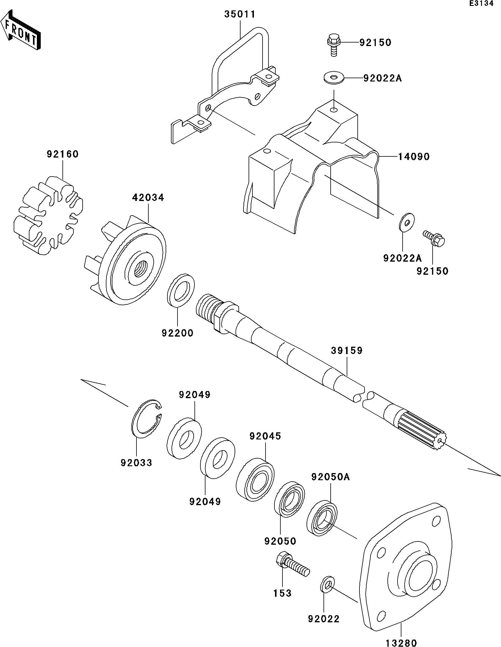 Used 92160-3883 DAMPER,COUPLING [K1808-08]