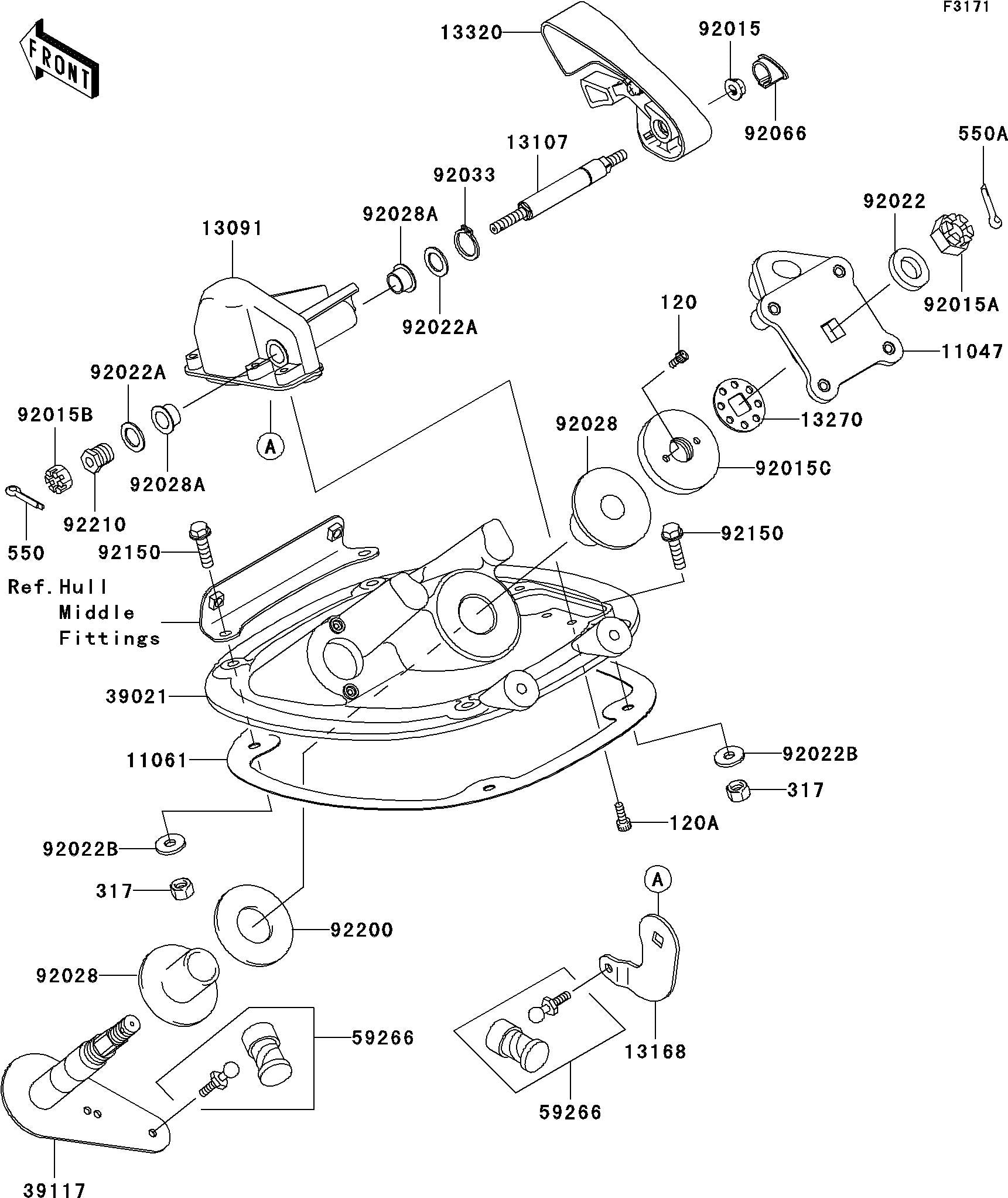Used 13320-3716 LEVER-ASSY,REVERSE  [K1808-21]