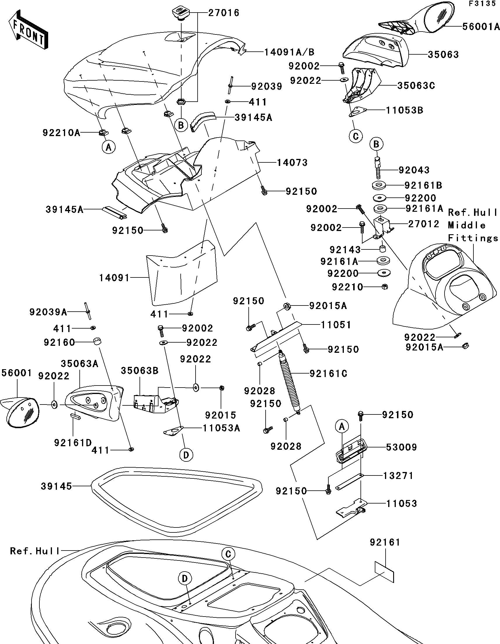 Used 92161-3753 DAMPER,HATCH  [K5325-19]