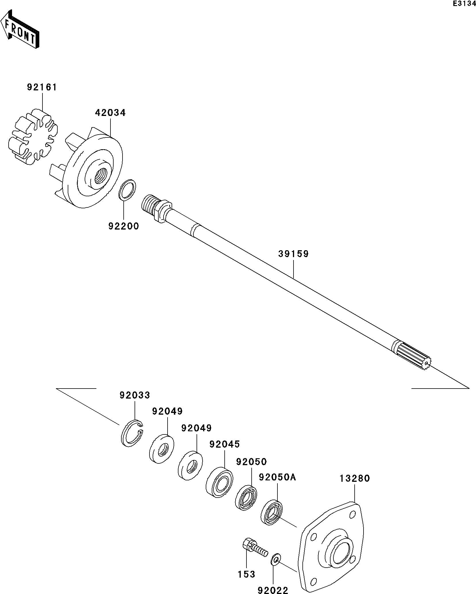 Used 39159-3739 SHAFT-DRIVE  [K1806-04]