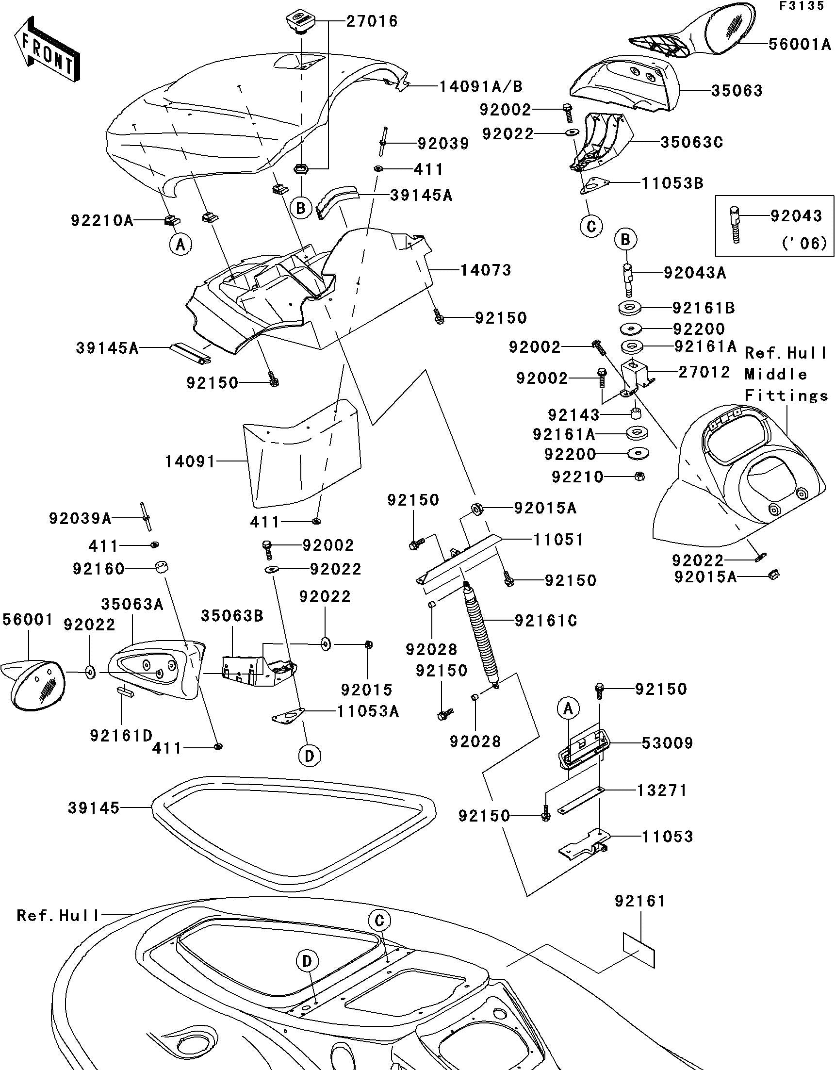 Used 92161-3753 DAMPER,HATCH  [K1806-25]