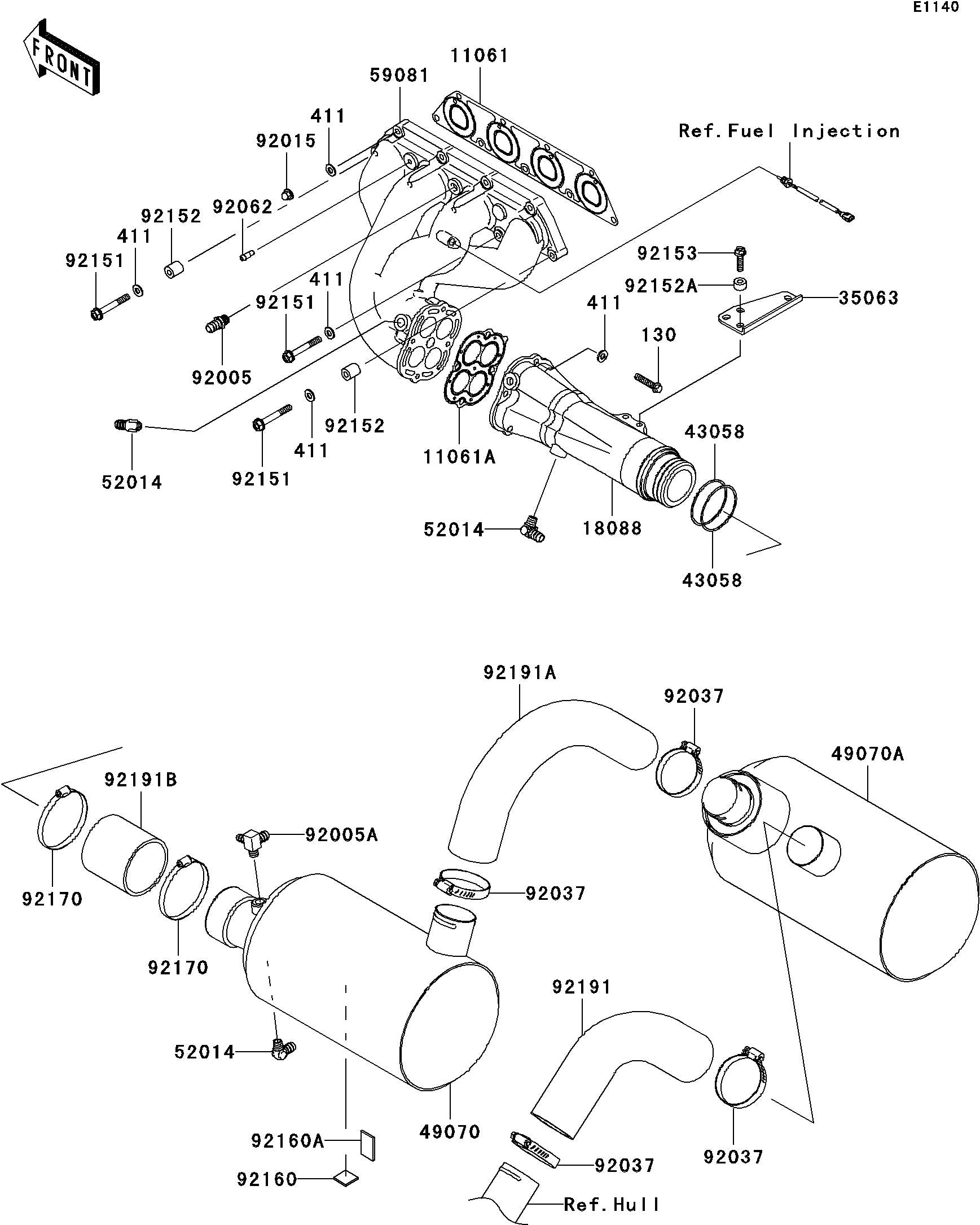 Used 49070-3745 MUFFLER-COMP,2ND  [K3473-37]