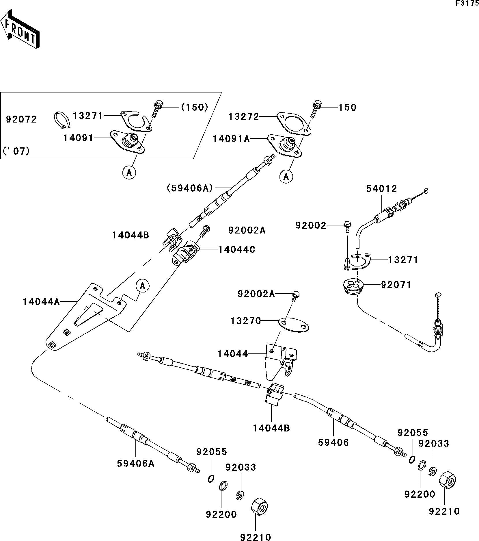 Used 54012-3771 CABLE-THROTTLE  [K1660-03]
