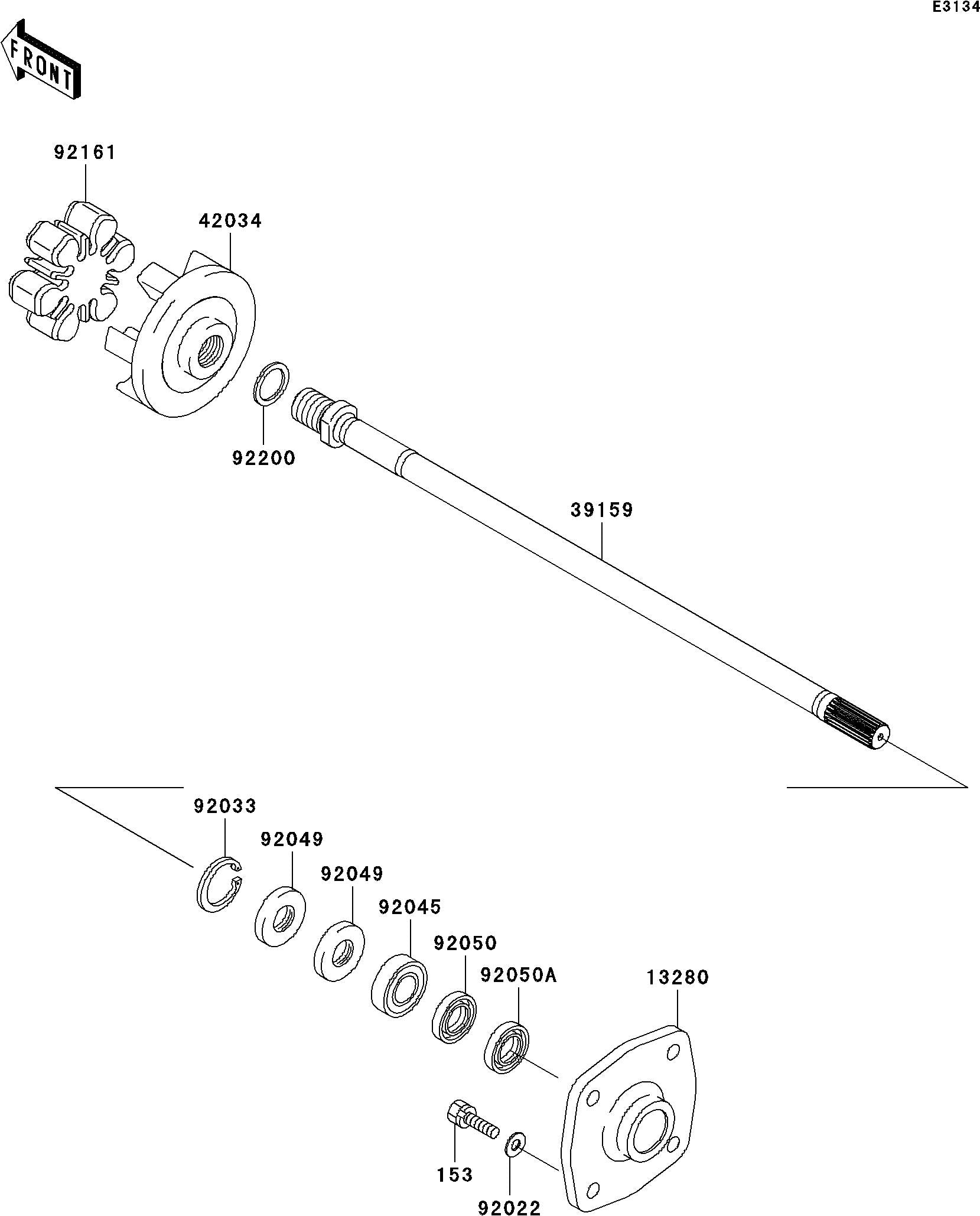 Used 39159-3742 SHAFT-DRIVE  [K8069-04]