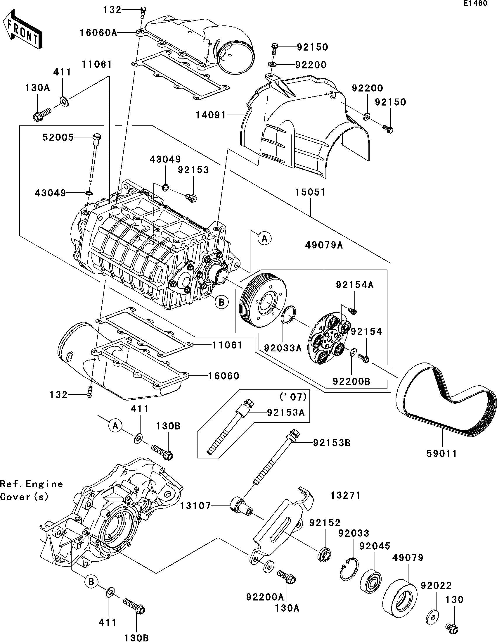 Used 49079-3701 PULLEY-BELT  [K2739-43]