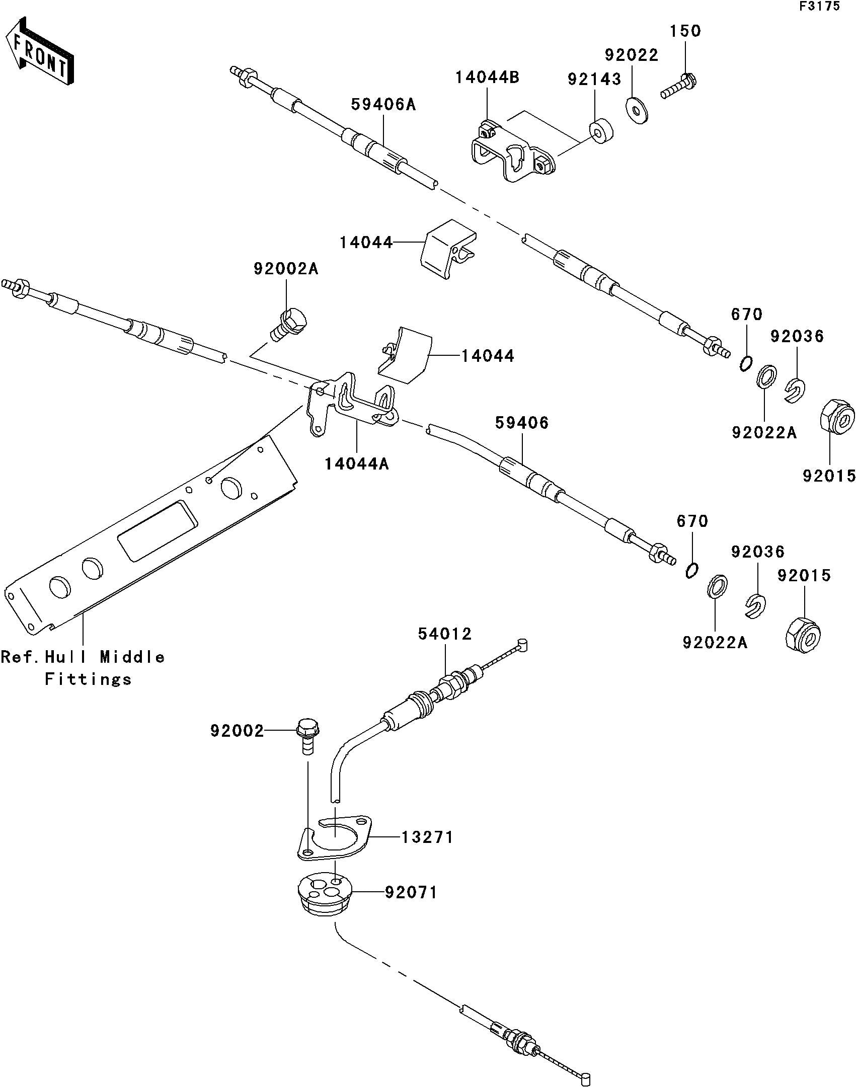 Used 54012-3771 CABLE-THROTTLE  [K8797-01]
