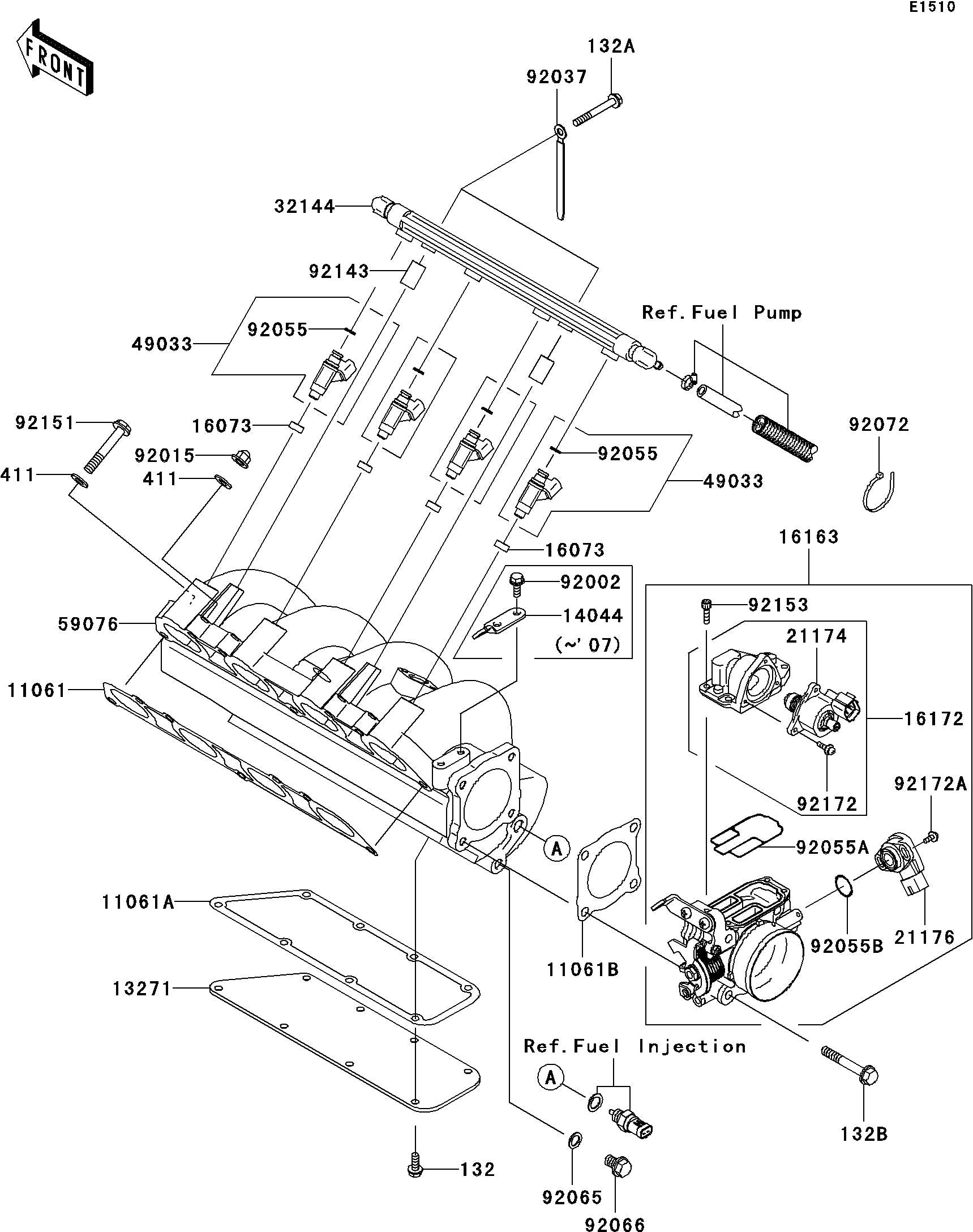 Used 16163-3713 THROTTLE-ASSY [K8797-46]