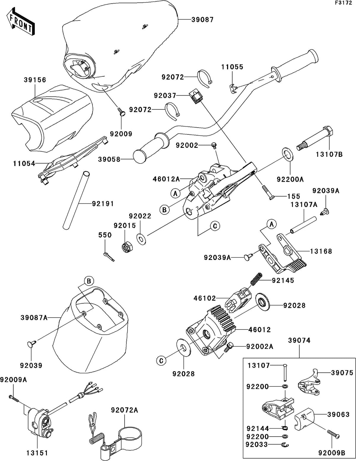 Used 39074-3726 LEVER-ASSY-THROTTLE  [X2209-23]