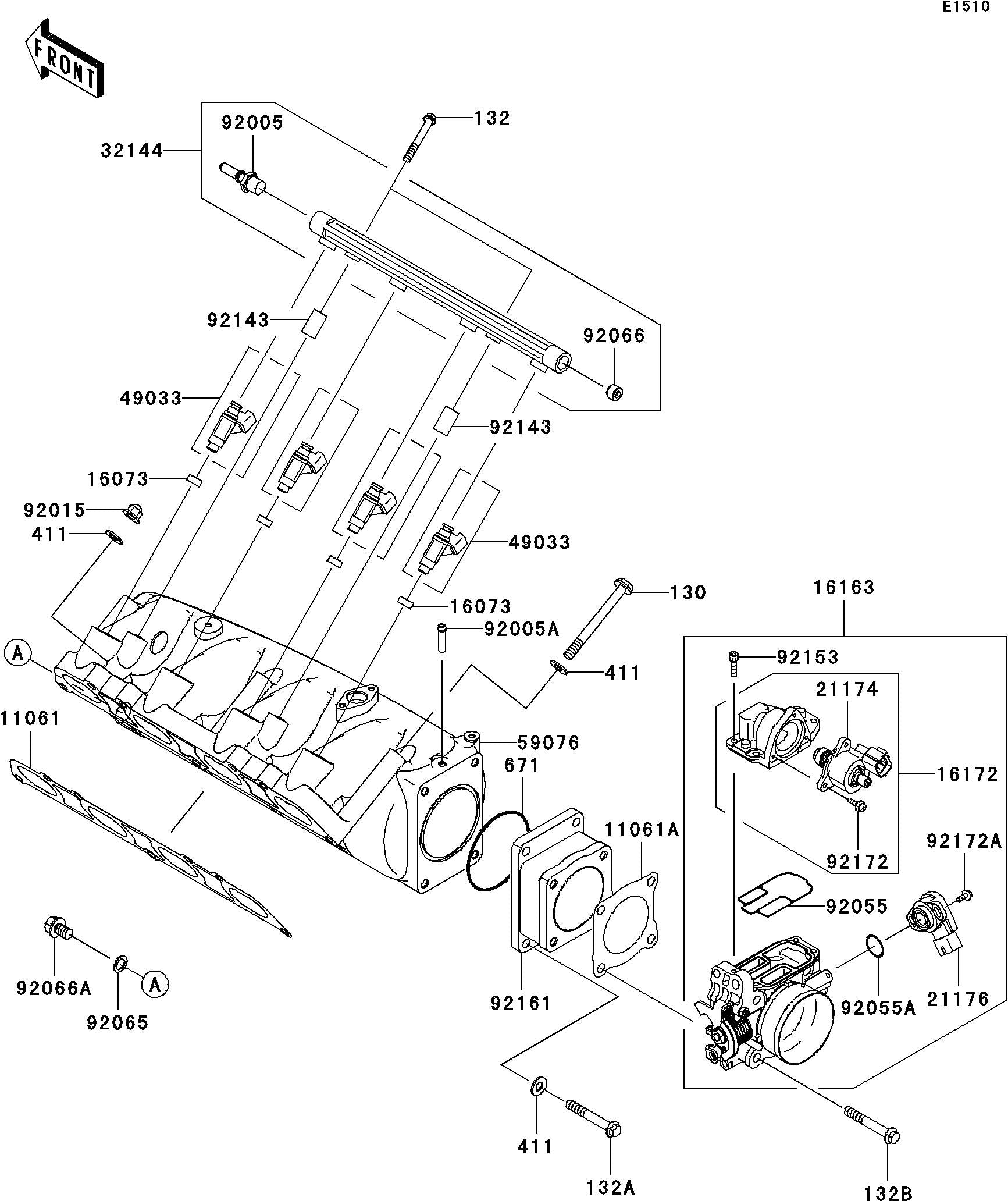 Used 16163-3712 THROTTLE-ASSY,AC60 [X2209-50]