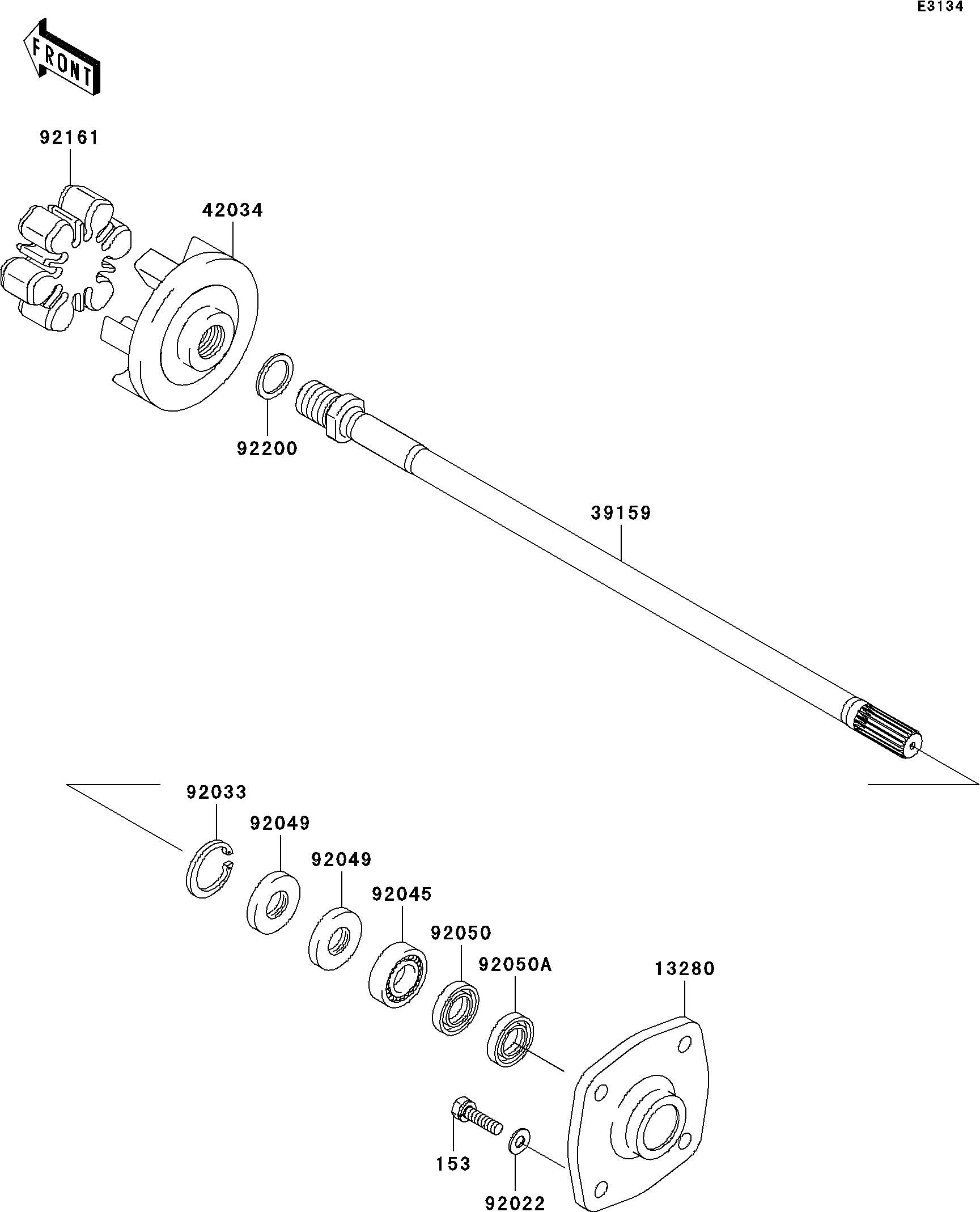 Used 39159-3742 SHAFT-DRIVE  [K0956-02]