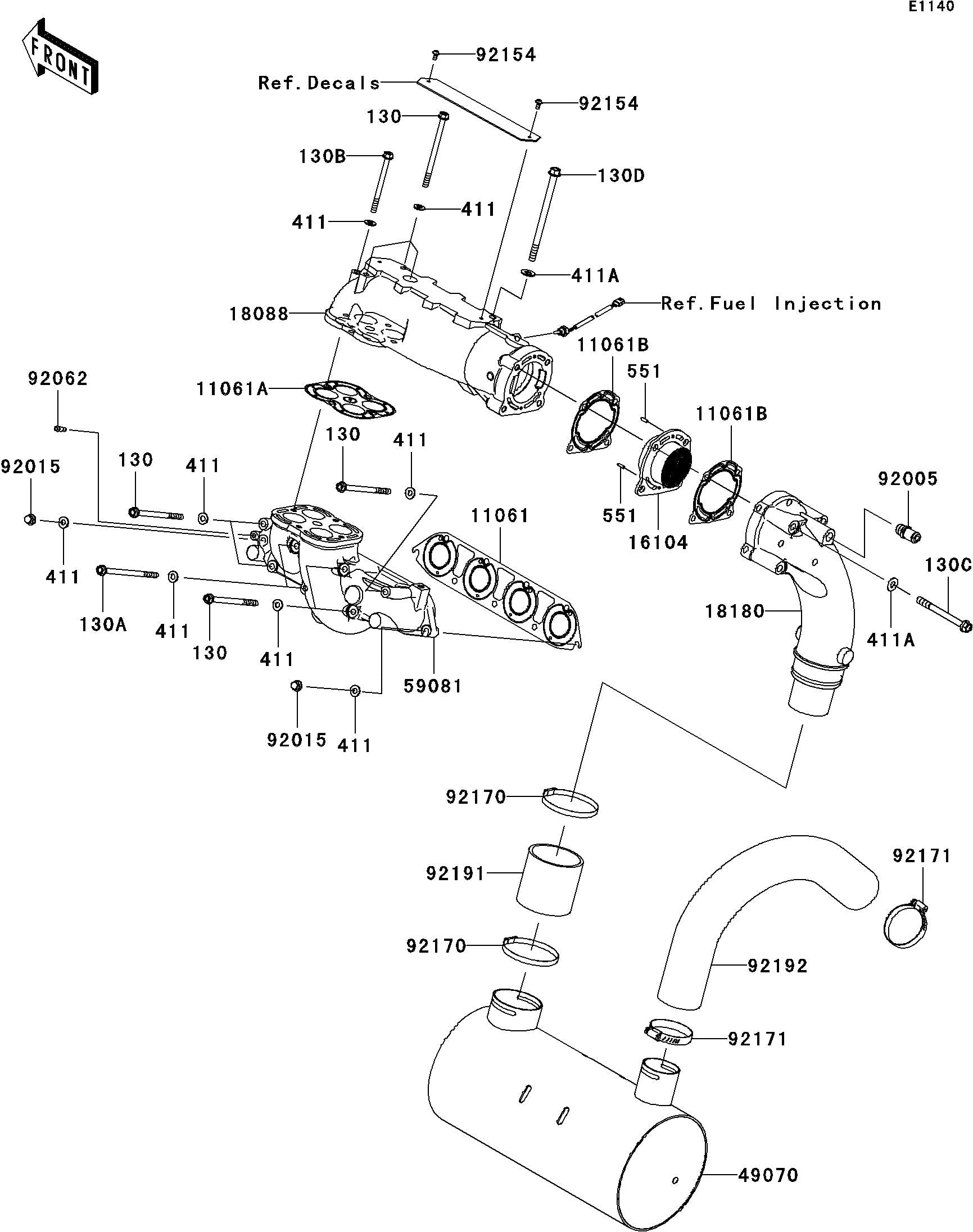 Used 18088-3730 PIPE-EXHAUST  [K3911-52]