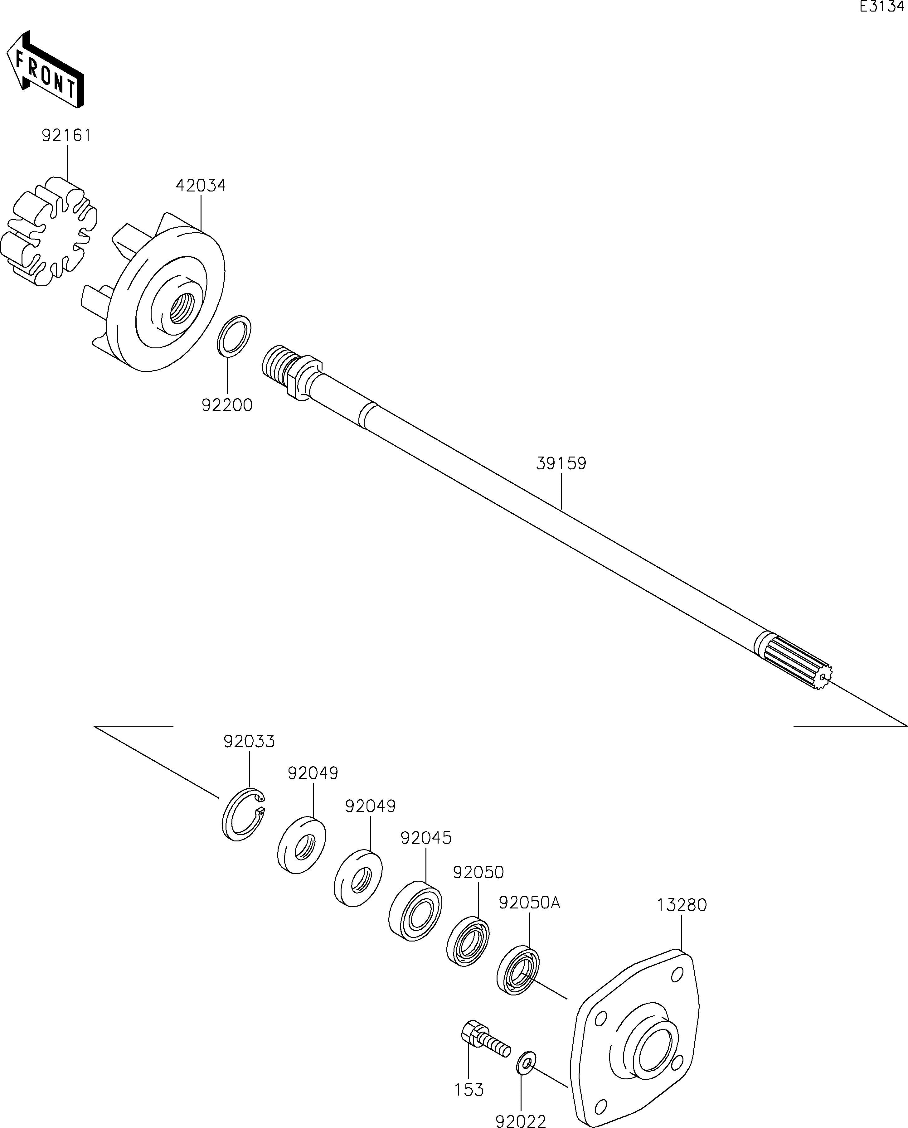 Used 39159-3739 SHAFT-DRIVE  [X2211-02]