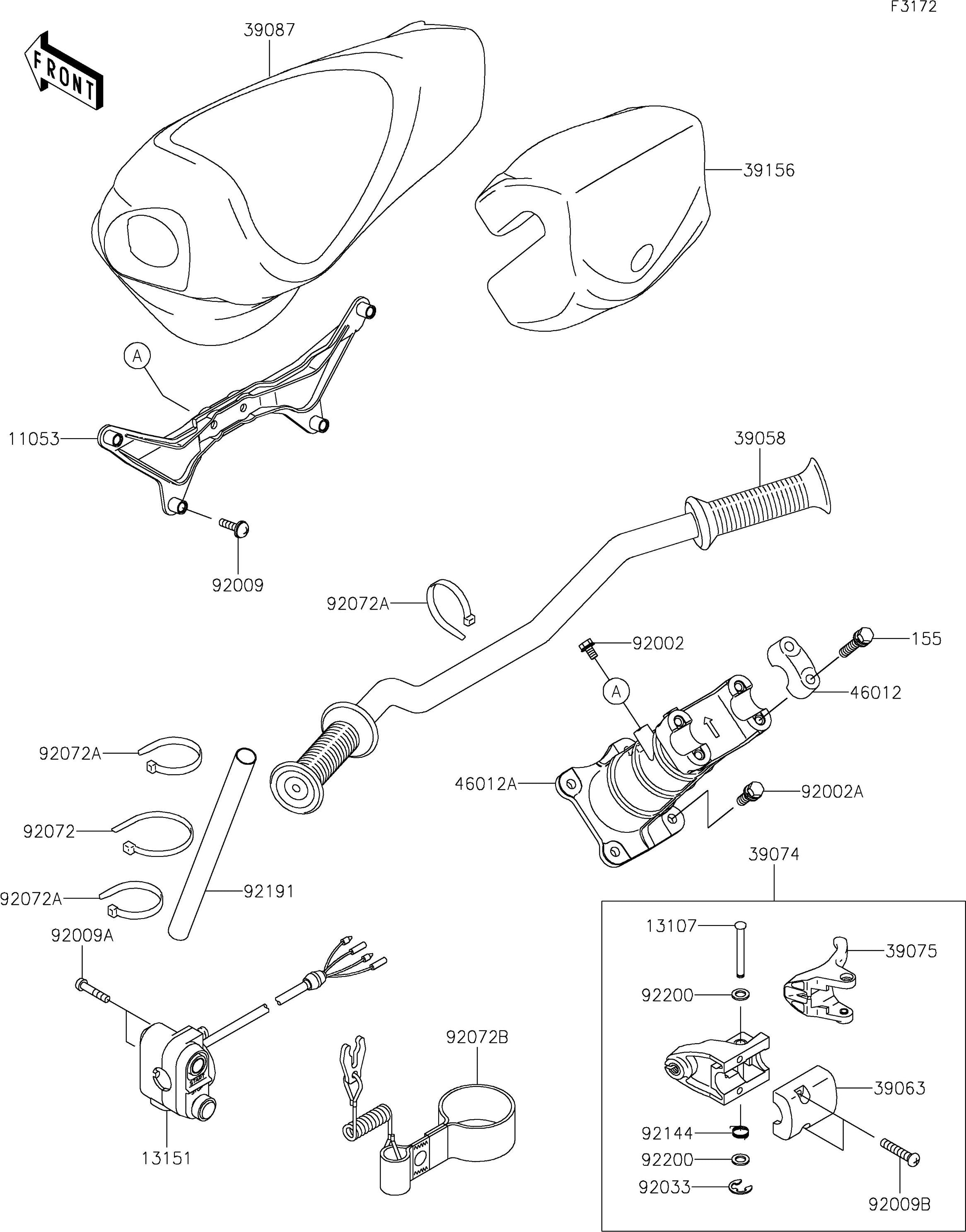 Used 46012-3728 HOLDER-HANDLE  [X2210-46]