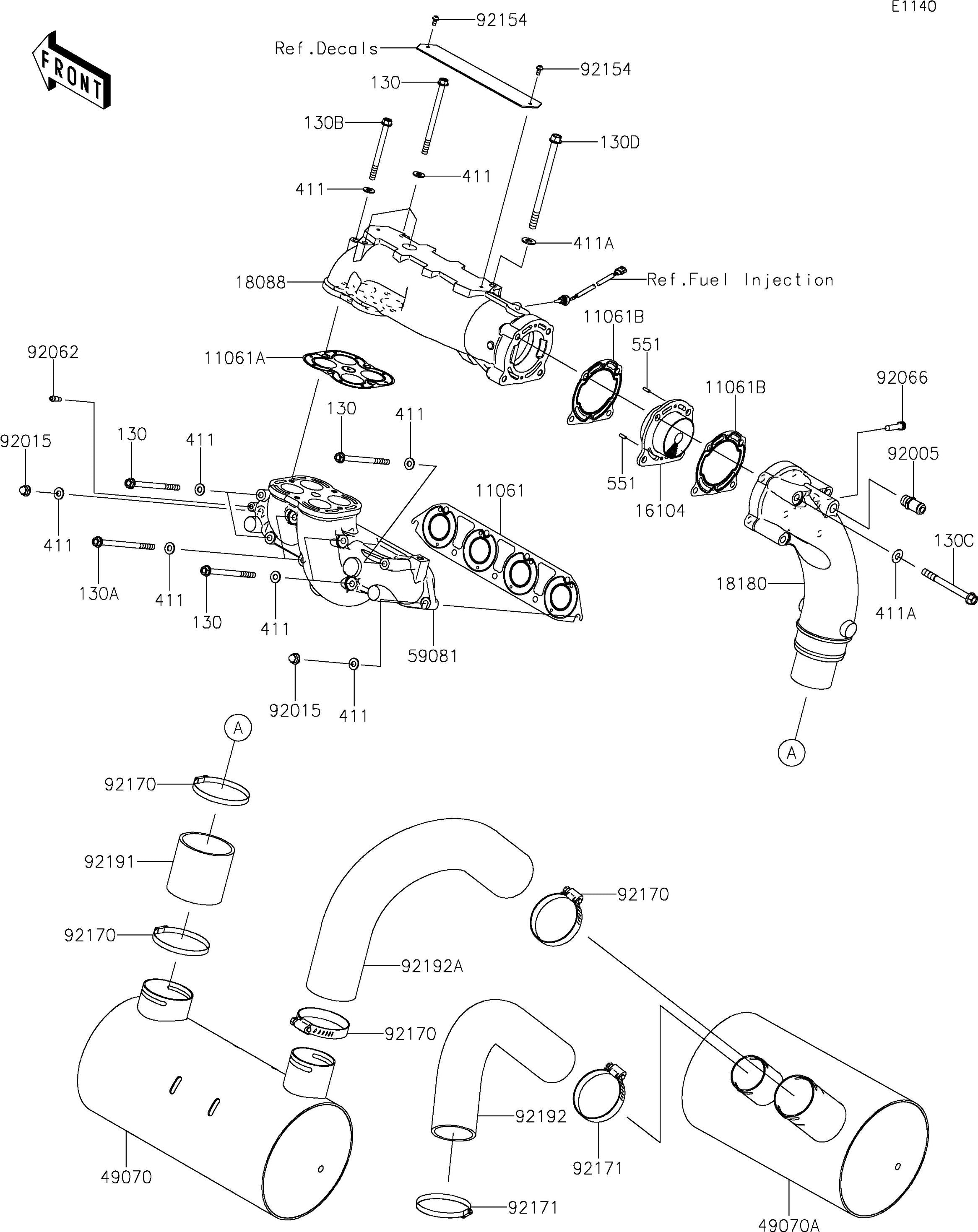 Used 18088-3730 PIPE-EXHAUST  [K7561-42]