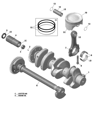 Used 420820275 BALANCE SHAFT ASS'Y [X2207-07]