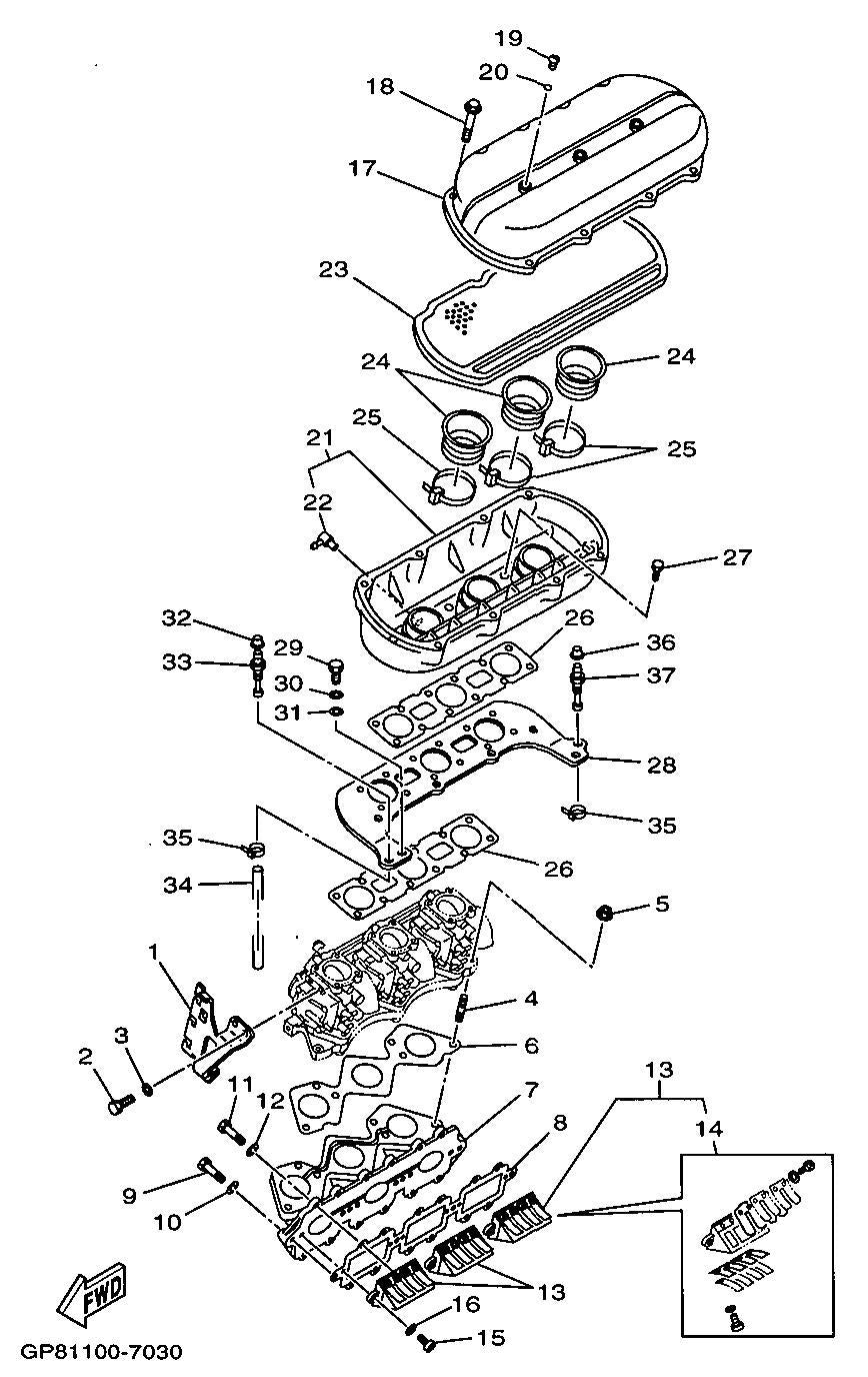 Used 65U-13610-00-00 REED VALVE ASSY [Y4424-20]