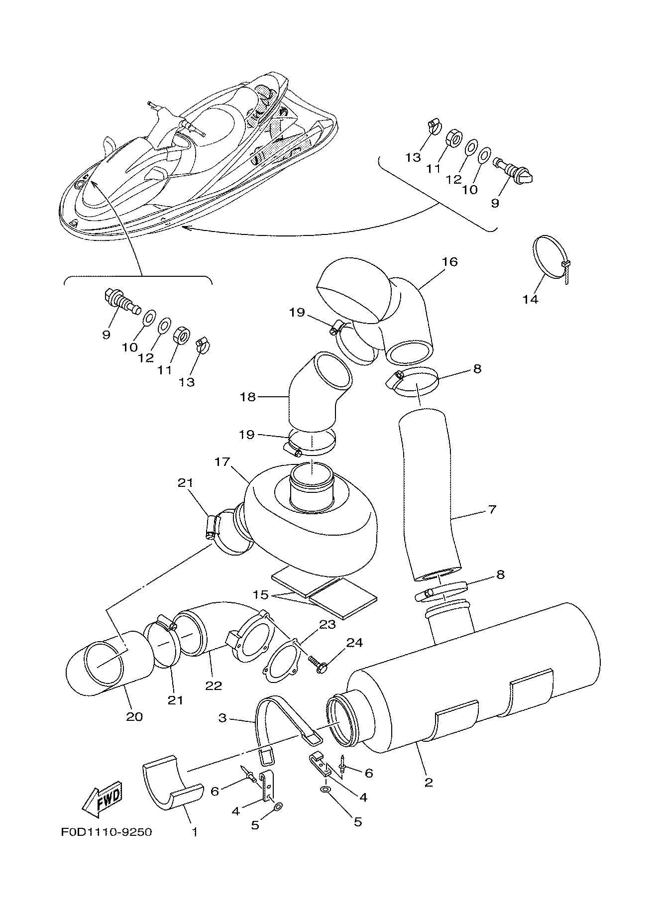 Used F0D-64261-00-00 TANK, WATER [Y6773-13]