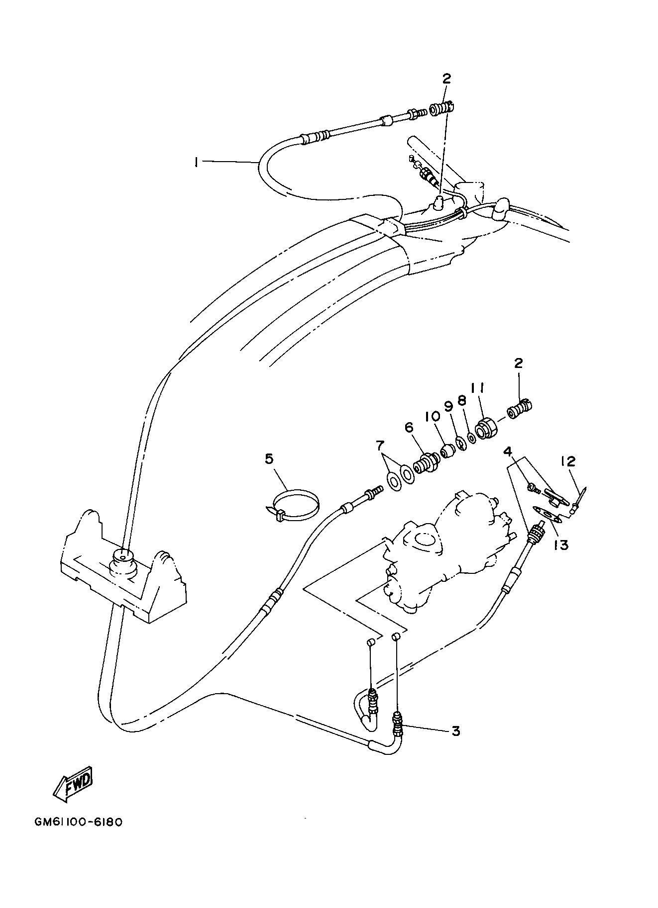 Used GM6-67252-00-00 CABLE, THROTTLE [Y1197-01]