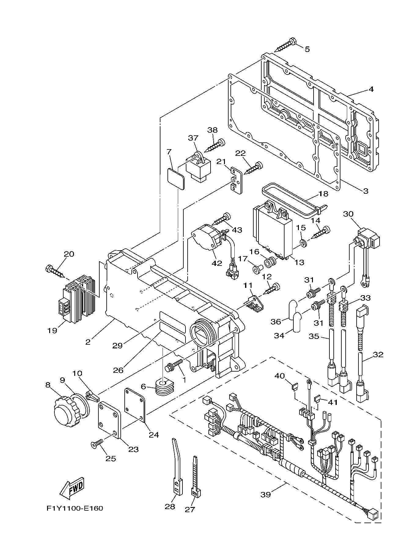 Used 60E-8259L-20 WIRE HARNESS ASSY 1 [Y0051-12]