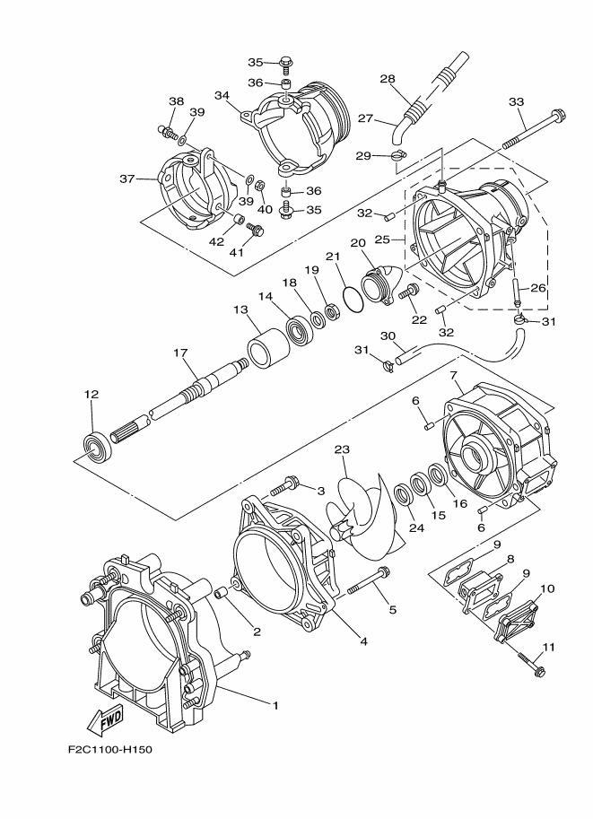 Used 66V-51312-01-94 HOUSING, IMPELLER [Y3603-57]