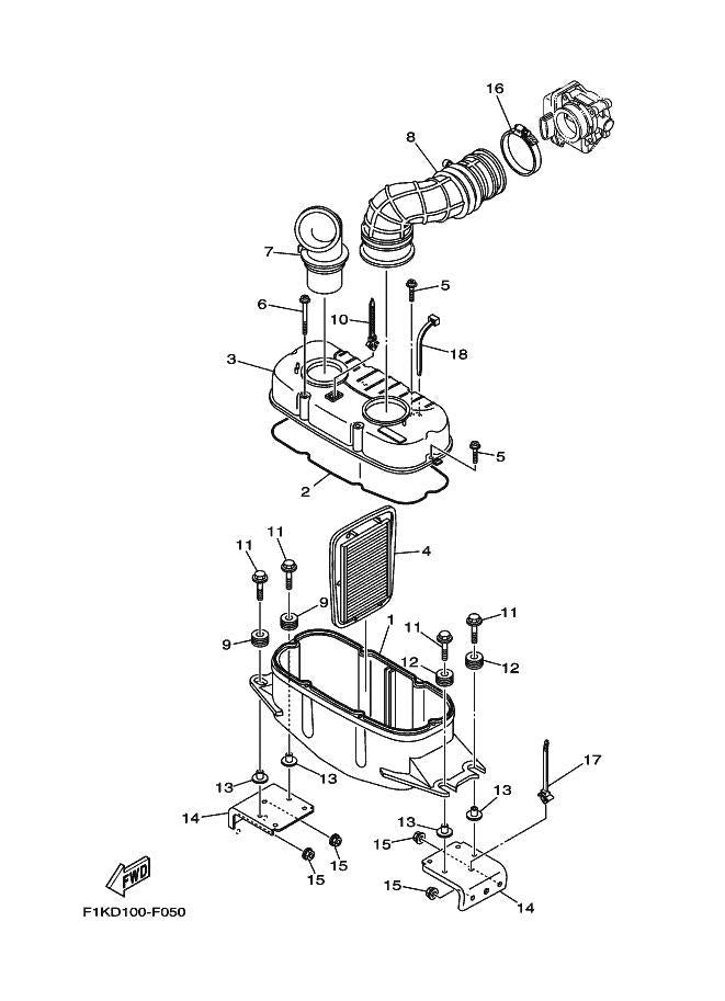 Used 6D3-14451-00-00 ELEMENT, AIR CLEANER [Y0278-26]
