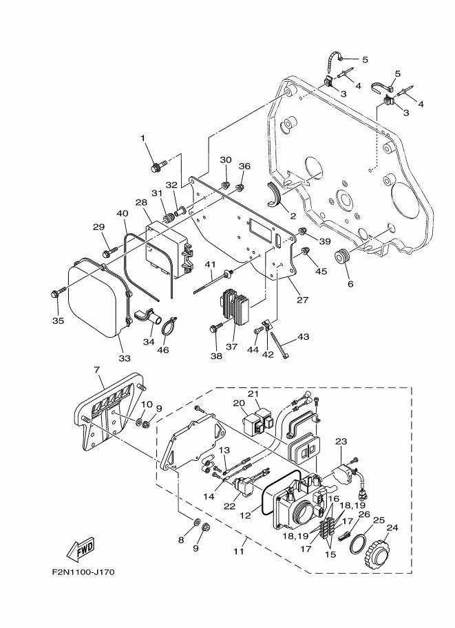 Used 6BU-82170-00-00 FUSE BOX ASSY [Y0927-62]