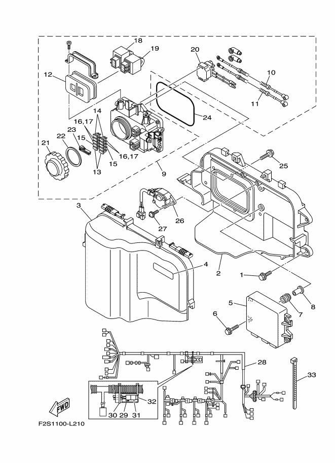 Used 6BH-82170-00-00 FUSE BOX ASSY [Y6183-18]