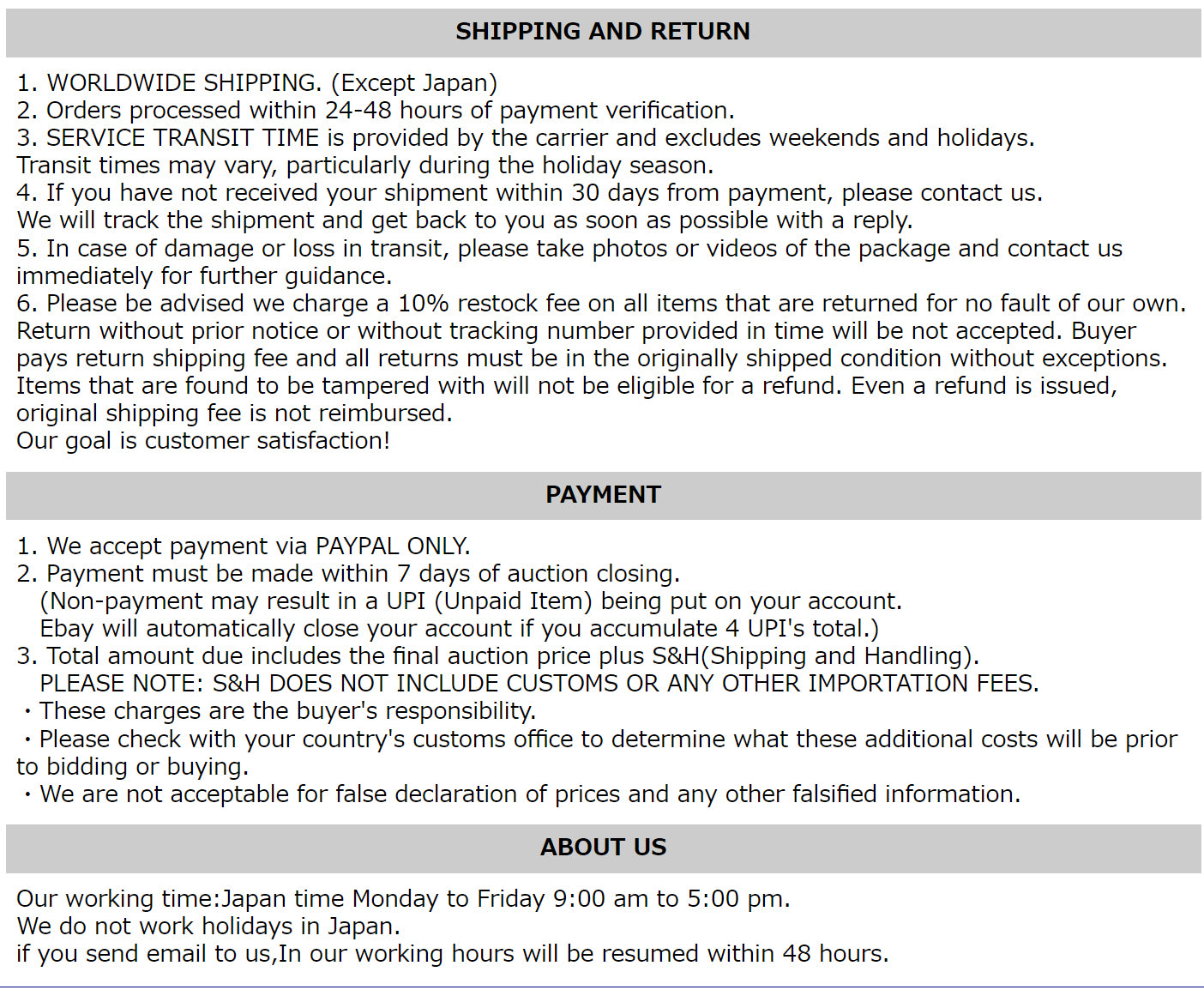 Used 267000119 STAINLESS IMPELLER ASS'Y (WITH DEFECT) [S7533-36]